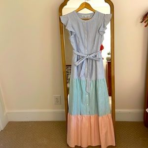 English Factory seersucker maxi dress in a size small.